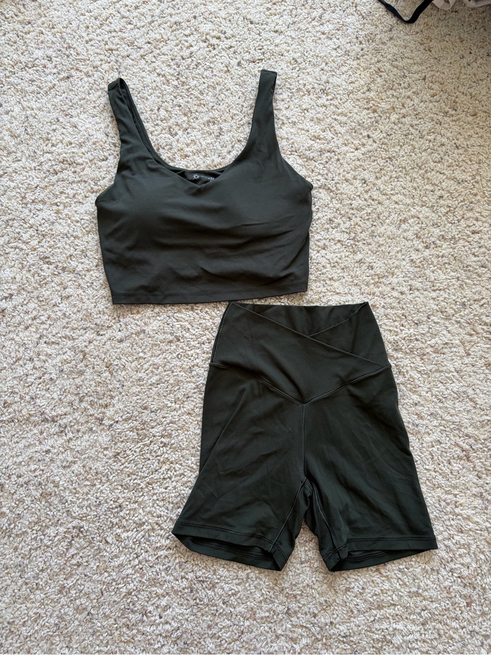 Offline by Aerie Olive Green Workout Set